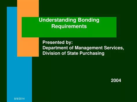 Ppt Understanding Bonding Requirements Powerpoint Presentation Free Download Id3088304