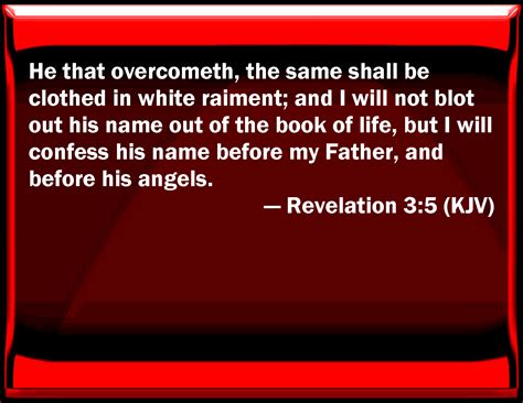 Revelation 35 He That Overcomes The Same Shall Be Clothed In White