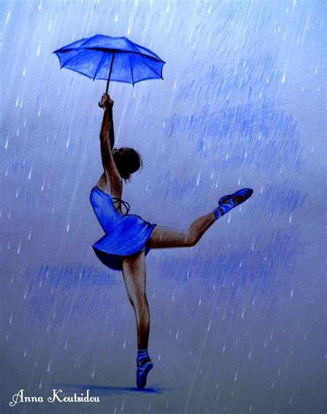 Dancing In The Rain By Annakoutsidou On Deviantart Rain Painting