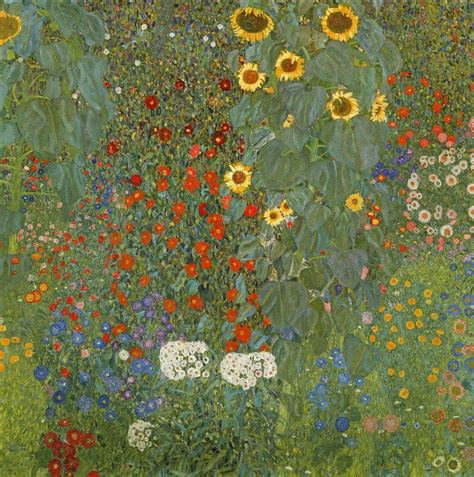 Farm Garden With Sunflowers 190506 Gustav Klimt Featured Artists