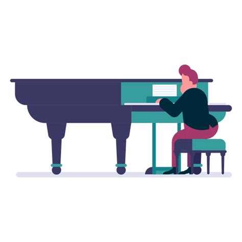 Orchestra Pianist Cartoon Transparent Png And Svg Vector File