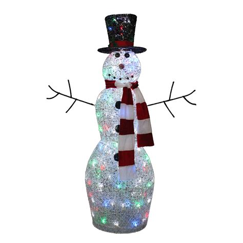 Trimming Traditions 48in Twinkling Snowman With 100 Led Christmas