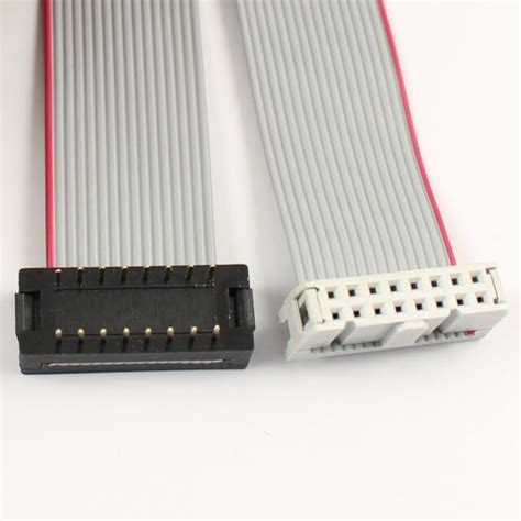 2pcs Idc Male 16 Pin Connector To Idc Female 16pin Flat Ribbon Cable