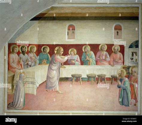 La Eucaristía Y La Última Cena Museo San Marco Florencia Autor Fra Angelico Fotografía De