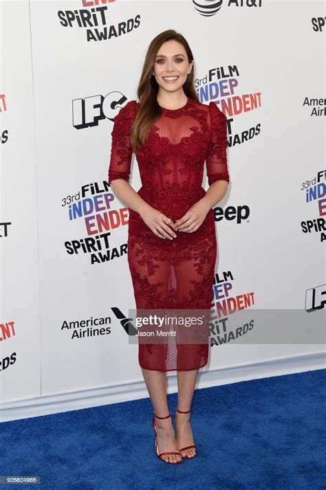 Actor Elizabeth Olsen Attends The 2018 Film Independent Spirit Awards