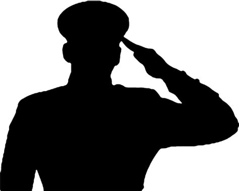 Soldiers Silhouette Sa Soldier Salute Silhouette Png 550x424 Png