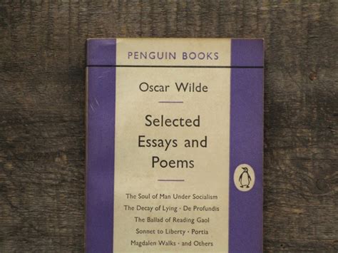 Oscar Wilde Selected Essays And Poems Penguin Paperback