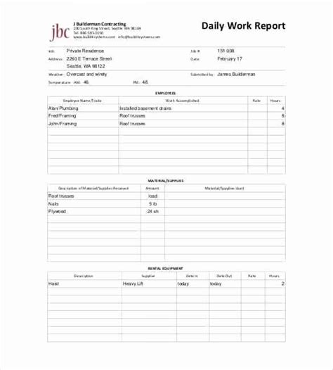 Daily Report Template Excel Lovely Daily Report Templates 8 Free