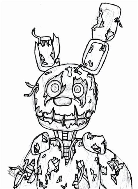 Spring Bonnie Coloring Page Best Of Springtrap Coloring Page Fnaf