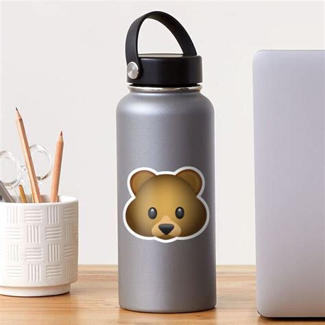 Cute And Cuddly Bear Emoji Sticker For Sale By Printpress Redbubble