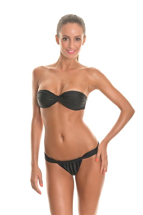 Two Piece Swimwear Bandeau Bikini Ouro Preto Brand Rio De Sol