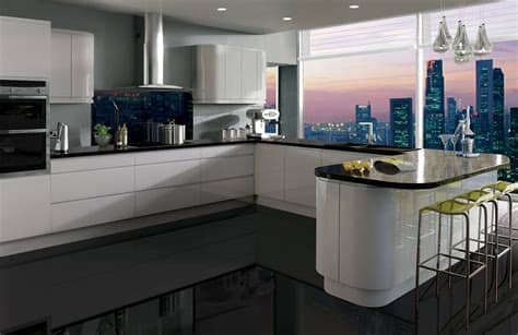 In this kitchen designed by rita konig, the wallpaper in question is antoinette poisson's jaipur. Curved Modern Kitchens | Broadway modern kitchen designers