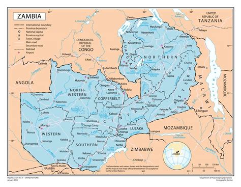 Map Of Zambia Africa United States Map