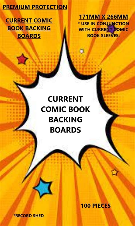 50 Premium Protection Current Comic Book Backing Boards 171mm X 266mm