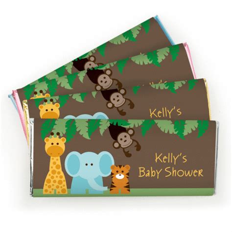 Baby Shower Candy Bar Wrappers Jungle Buddies Custom