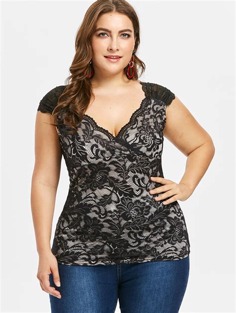 Buy Wipalo Plus Size 5xl Vintage Lace Scalloped