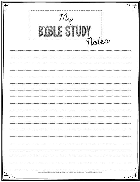 Free Bible Study Printables