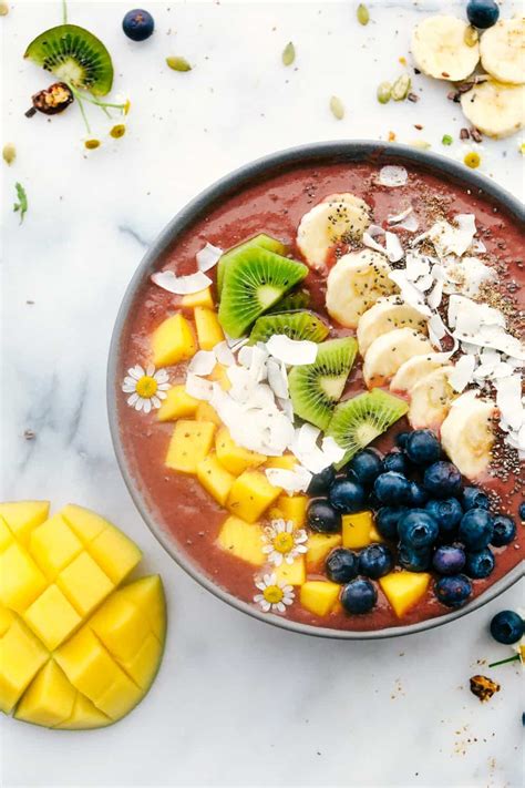 The Best Acai Bowls Three Ways Blend Fruits Acai Bowl Acai Bowls Recipe