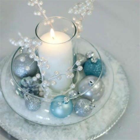 20 Blue And Silver Christmas Centerpieces
