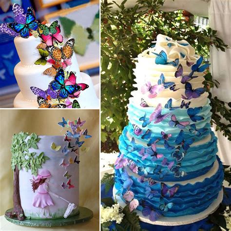 12pcs butterfly cake toppers birthday cake decorations colorful butterfly party decoration supplies for cool for 10 minutes before removing from pans to wire racks to cool completely. Aliexpress.com : Buy 30PCS Edible Wafer Rice Paper ...