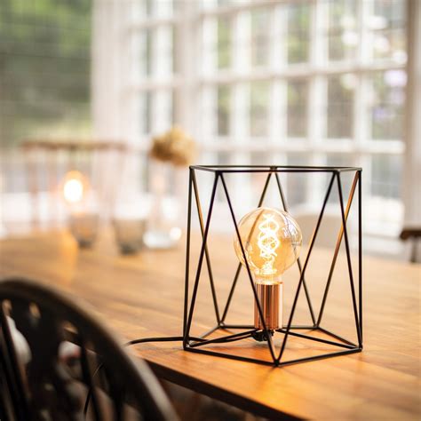 Geometric Bulb Cage Table Lamp