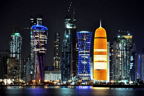 The Postmodern Skyline Of Doha ♥ Doha Skyline Skyline Doha