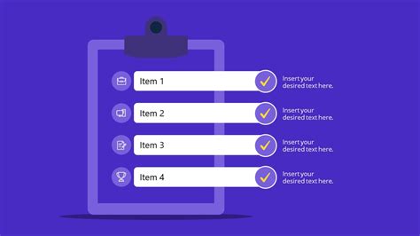4 Item Checklist Infographic Design For Powerpoint Slidemodel