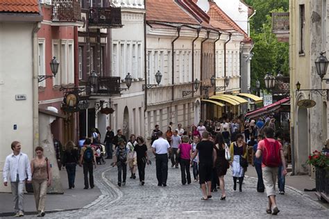 Shopping In Old Town Vilnius Lithuania