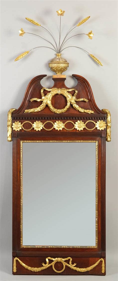 Lot Continental Neoclassical Mahogany And Parcel Gilt Mirror Circa 1800