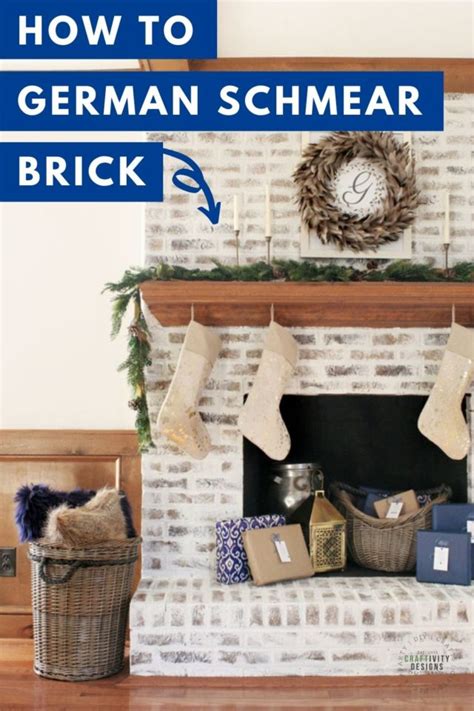 How To German Schmear Brick Mortar Wash Fireplace Makeover