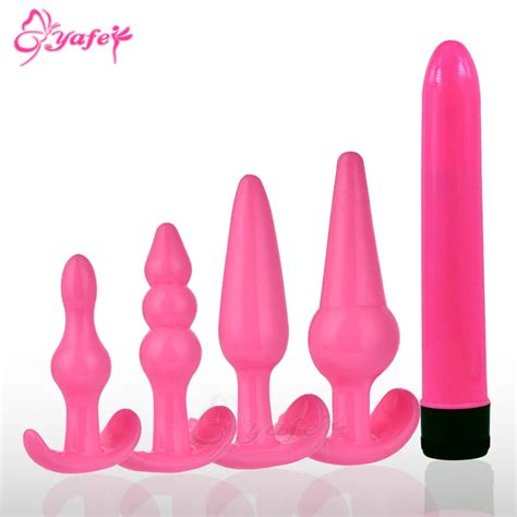 Aliexpress Buy YAFEI 5pcs Jelly Anal Sex Toys Vibrating Anal Butt