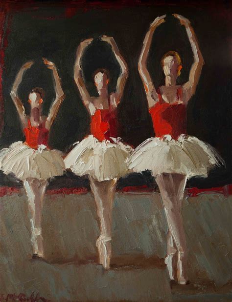 Abstract Figurative Oil Painting Ballet Dancers Women Contemporary