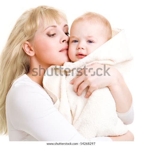 Mom Embracing Her Beautiful Baby Son Stock Photo 54268297 Shutterstock
