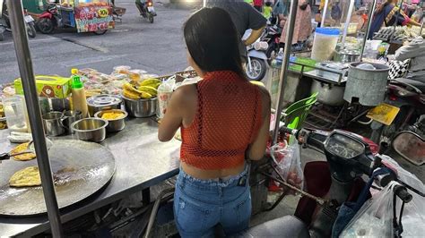 Eggs And Bananas The Most Popular Rotti Lady In Pattaya Thai Street Food Youtube