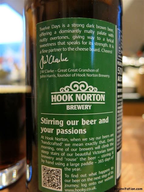 Hook Norton Brewery Twelve Days Strong Dark And Rich Beer