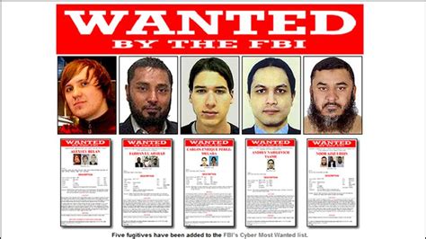 Cyber Most Wanted List Gets Five New Names World News Sky News