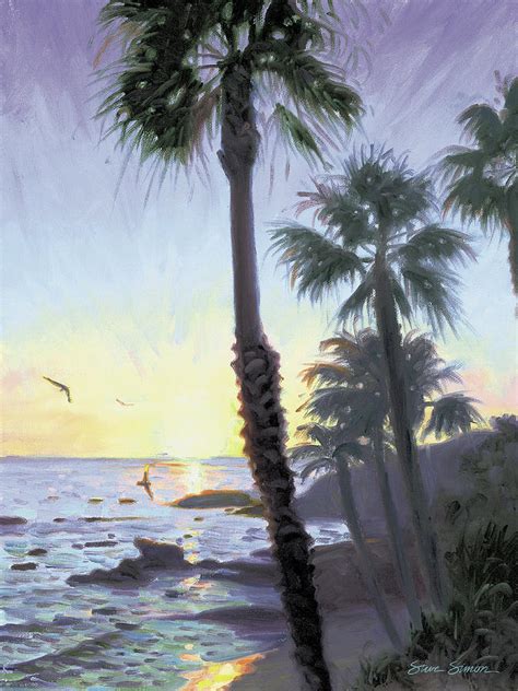 Laguna Sunset Painting By Steve Simon Fine Art America