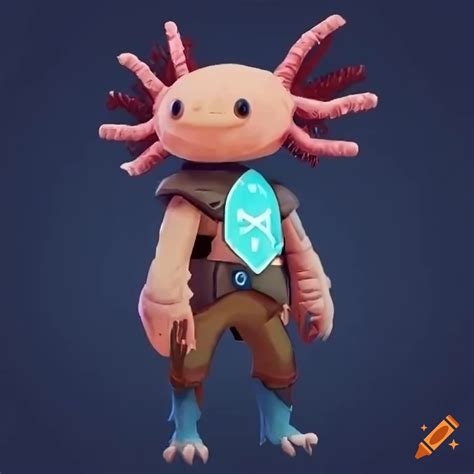 Axolotl Adventurer Character In Risk Of Rain 2 Style On Craiyon