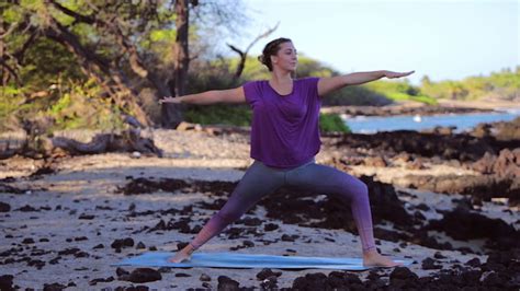 beginners beach yoga in hawaii youtube