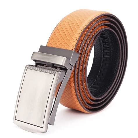 Automatic Buckle Belt NEW Leather Belt For Men Hot Men S Leather Ratchet Belt With Automatic