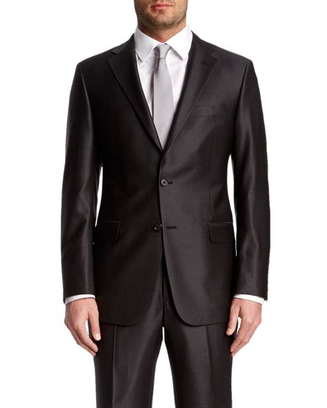 Rue La La — Hickey Freeman Charcoal Suit Charcoal Suit Suits Men Dress