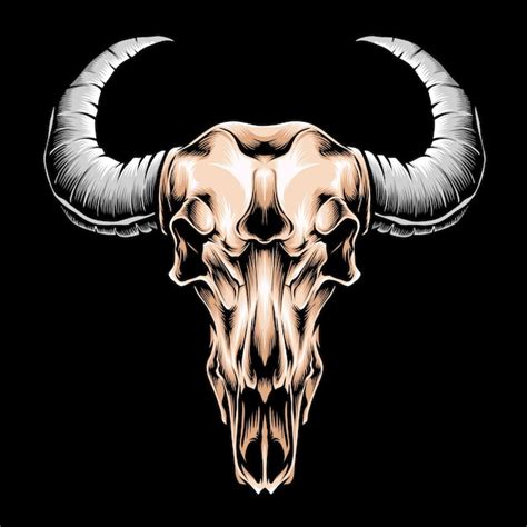 Premium Vector Skull Bull Head Illustration
