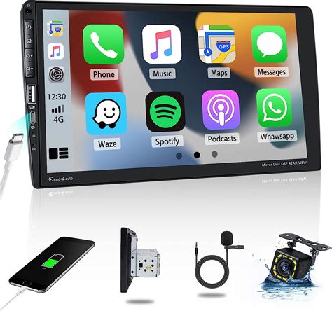 Hikity 9 Pouces Touchscreen Autoradio 1 Din Avec Apple Carplay Android