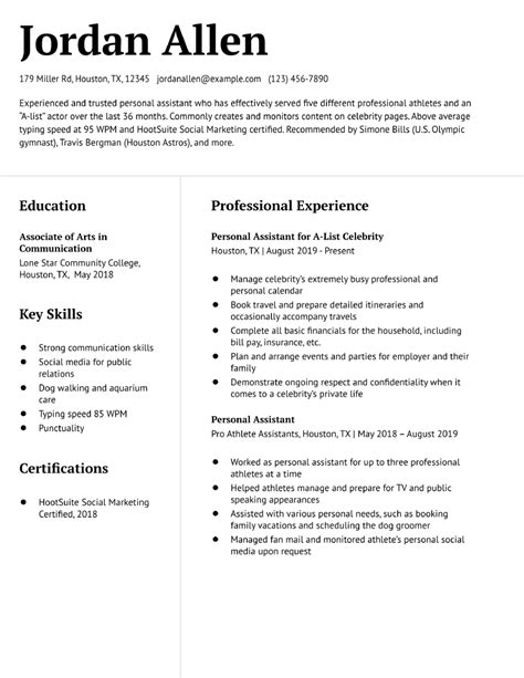 Personal Assistant Resume Examples And Templates For 2024