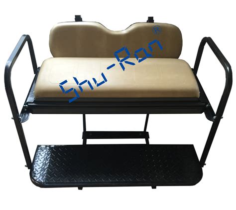 Ezgo Txt Golf Cart Rear Flip Folding Back Seat Kit Factory Tan Cushions