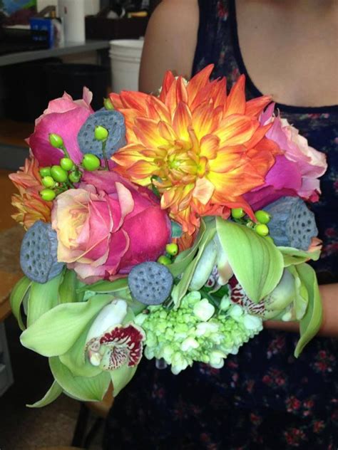 Early September Wedding Bouquet Colors Of The Wedding Are