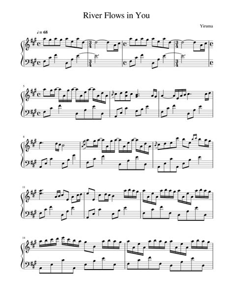 River flows in you sheet music for piano download free in pdf or. River Flows in You Sheet music for Piano | Download free in PDF or MIDI | Musescore.com
