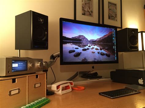 Mac Setup Arm Mounted 27″ Imac With A Beautifully Tidy Desk