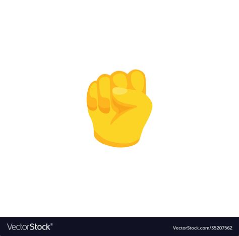 Raised Fist Emoji Gesture Isolated Icon Royalty Free Vector