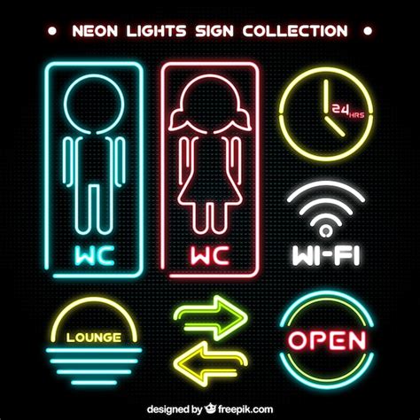 Premium Vector Neon Sign Collection
